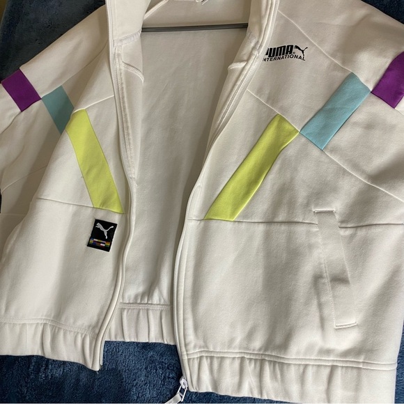 Puma International DOUBLEKNIT TRACK Jacket Sweat Shirt CLBK Top Womens sz XL - Picture 8 of 10